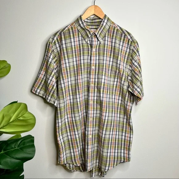 Brooks Brothers Green Plaid Short Sleeve Shirt - Picture 10 of 10